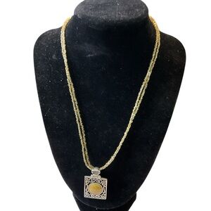 Gold and Silver Pendant Necklace